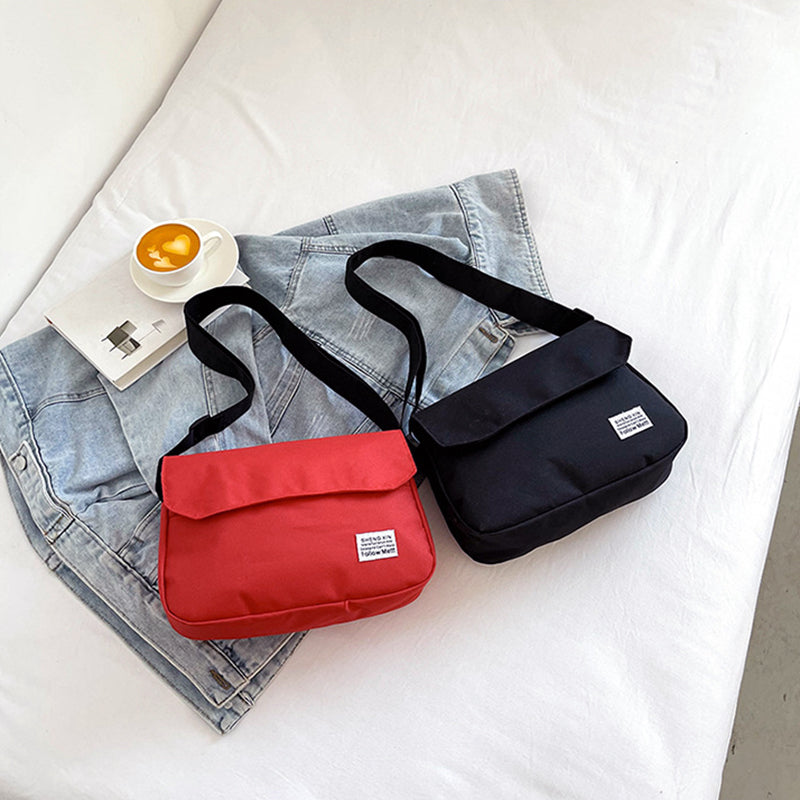 Everyday Casual Flap Shoulder Bag - Compact Unisex Messenger Purse for Essentials