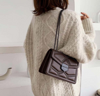 Edgy Rivet Chain Crossbody Bag - Small Studded PU Leather Shoulder Purse for Women