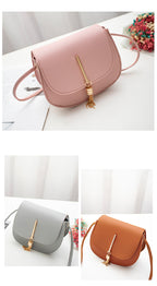 Vintage Tassel Saddle Bag | Mini PU Leather Crossbody Purse for Women