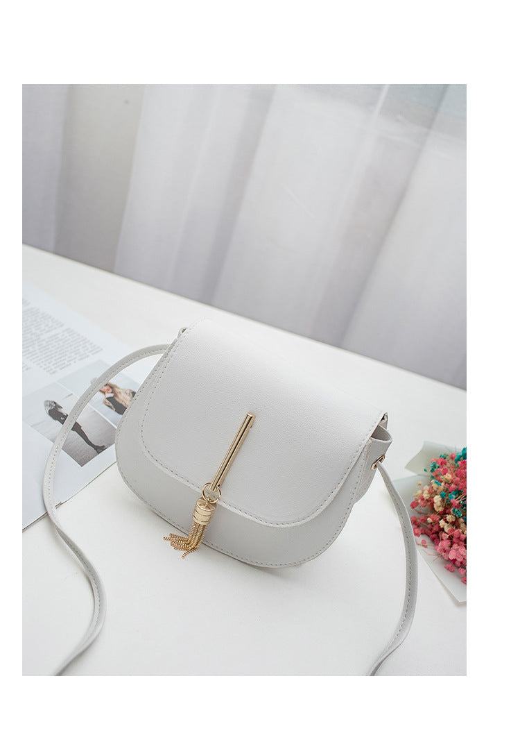 Vintage Tassel Saddle Bag | Mini PU Leather Crossbody Purse for Women