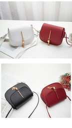 Vintage Tassel Saddle Bag | Mini PU Leather Crossbody Purse for Women