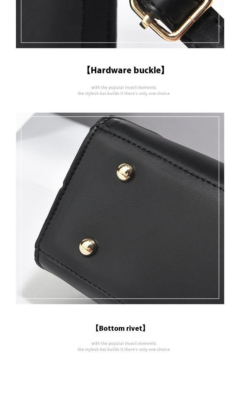 Elegant Horizontal Square Messenger Bag - Large Capacity Women's Leisure Travel Handbag