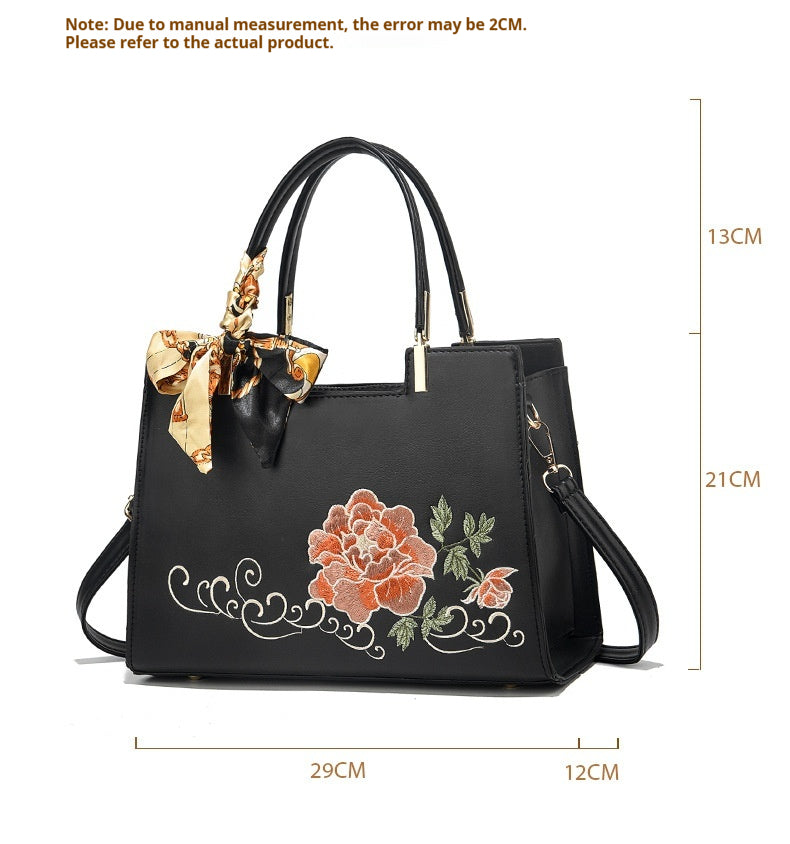 Elegant Horizontal Square Messenger Bag - Large Capacity Women's Leisure Travel Handbag