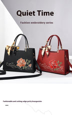 Elegant Horizontal Square Messenger Bag - Large Capacity Women's Leisure Travel Handbag