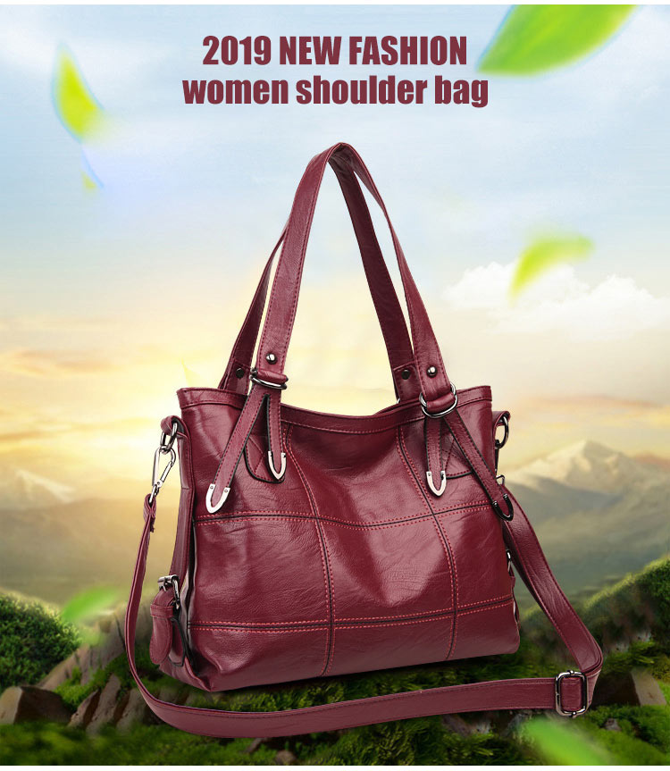 Large Capacity Women's Shoulder Bag - Premium PU Leather Fashion Handbag & Commute Tote
