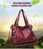 Large Capacity Women's Shoulder Bag - Premium PU Leather Fashion Handbag & Commute Tote
