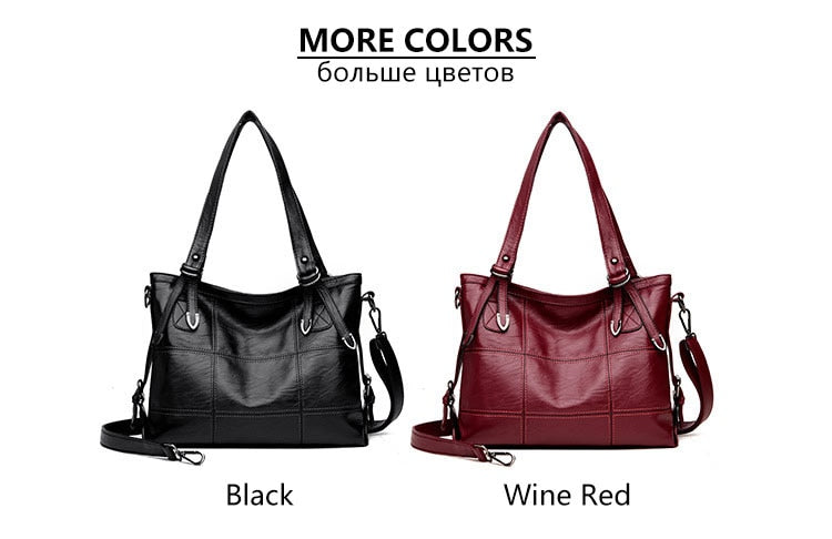Large Capacity Women's Shoulder Bag - Premium PU Leather Fashion Handbag & Commute Tote