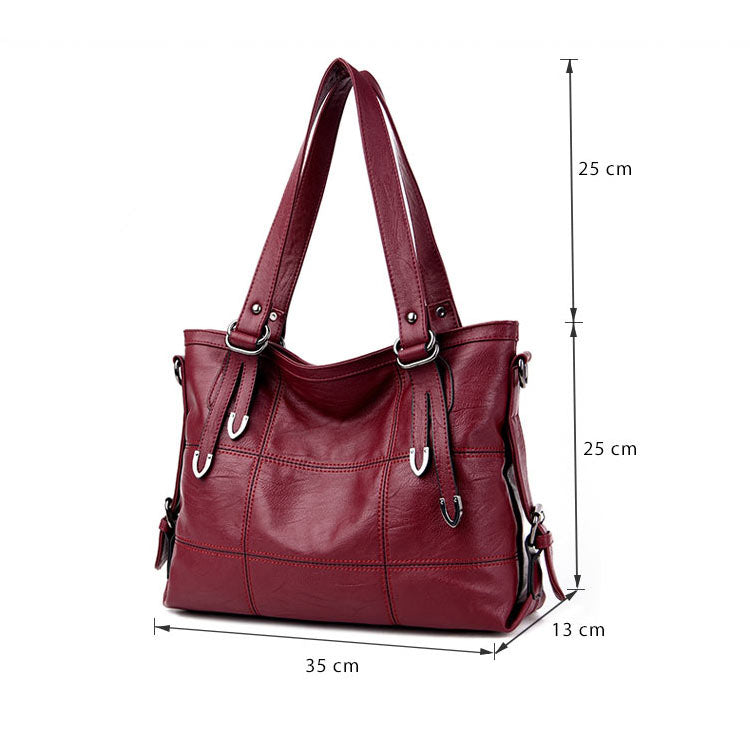 Large Capacity Women's Shoulder Bag - Premium PU Leather Fashion Handbag & Commute Tote