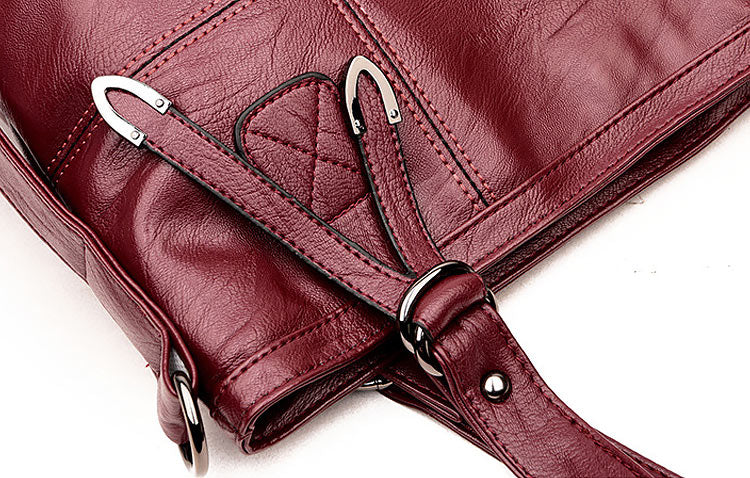Large Capacity Women's Shoulder Bag - Premium PU Leather Fashion Handbag & Commute Tote