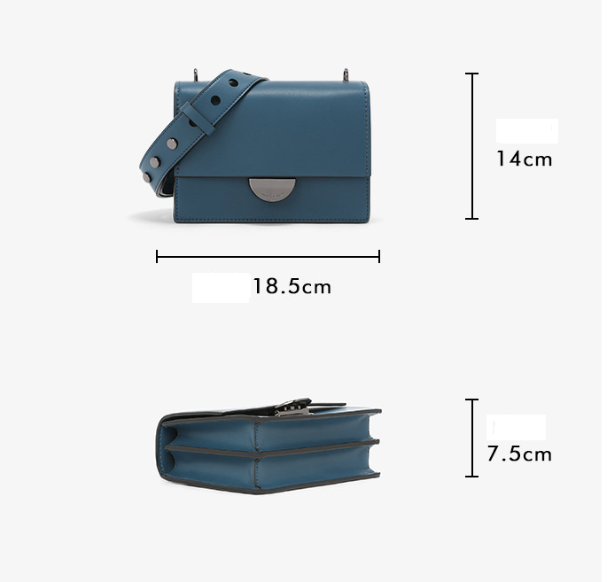 Minimalist Semicircle Shoulder Bag - Vintage PU Leather Messenger Bag for Everyday Wear