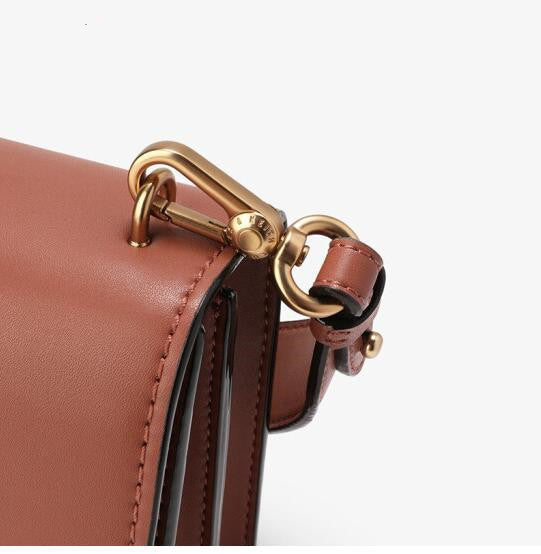 Minimalist Semicircle Shoulder Bag - Vintage PU Leather Messenger Bag for Everyday Wear