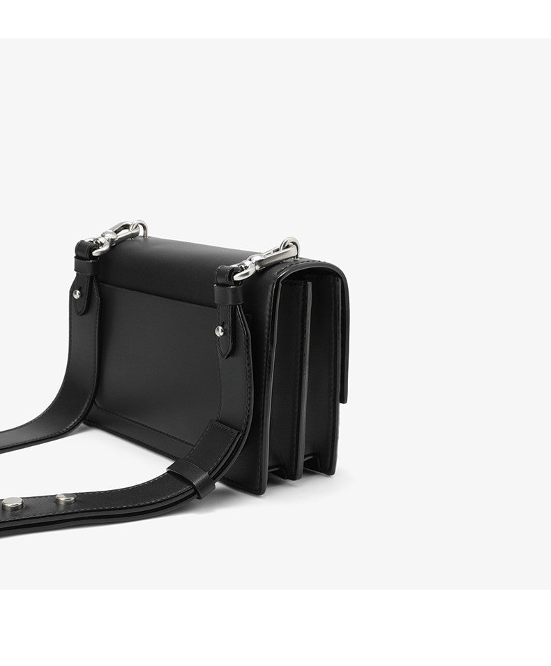 Minimalist Semicircle Shoulder Bag - Vintage PU Leather Messenger Bag for Everyday Wear