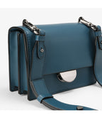 Minimalist Semicircle Shoulder Bag - Vintage PU Leather Messenger Bag for Everyday Wear